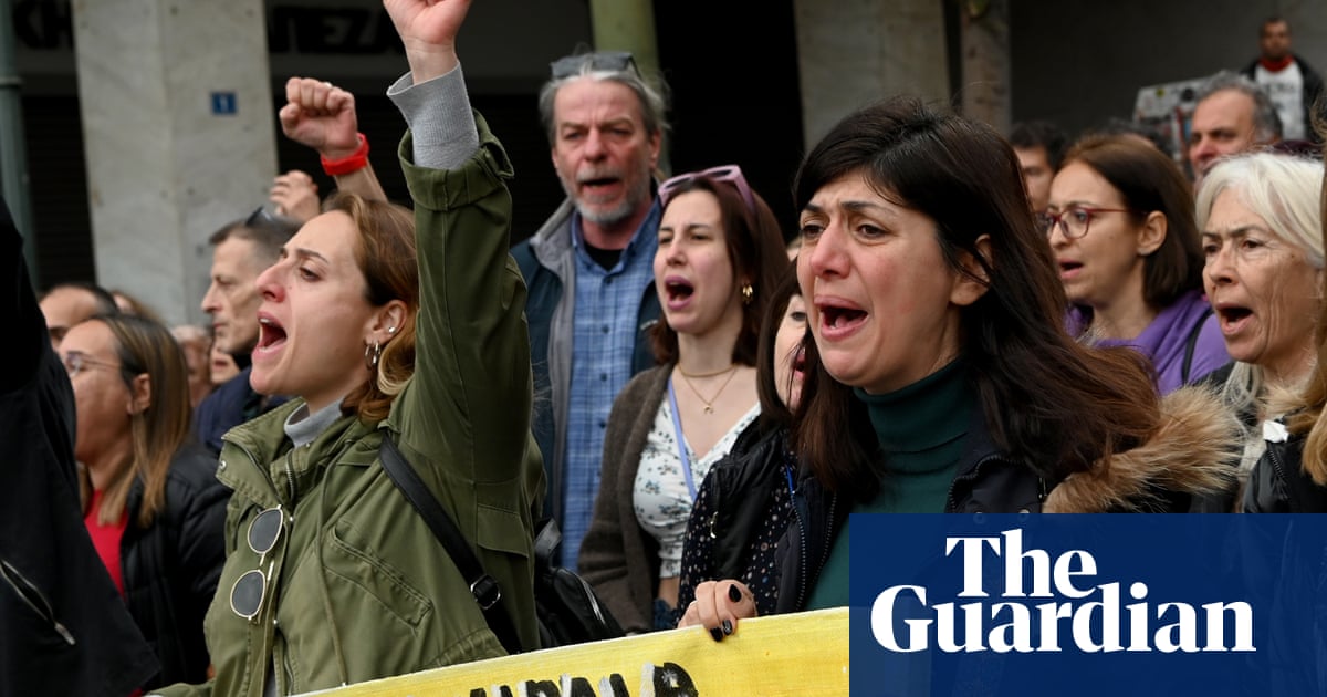 Protests break out in Athens on anniversary of deadly train crash  video | World news