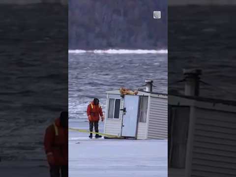 Mild winter weather catches fishing huts off guard | [Video]