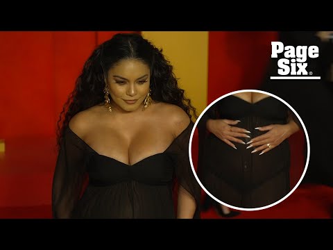Pregnant Vanessa Hudgens flaunts baby bump in sheer gown at 2024 Vanity Fair Oscars afterparty [Video]