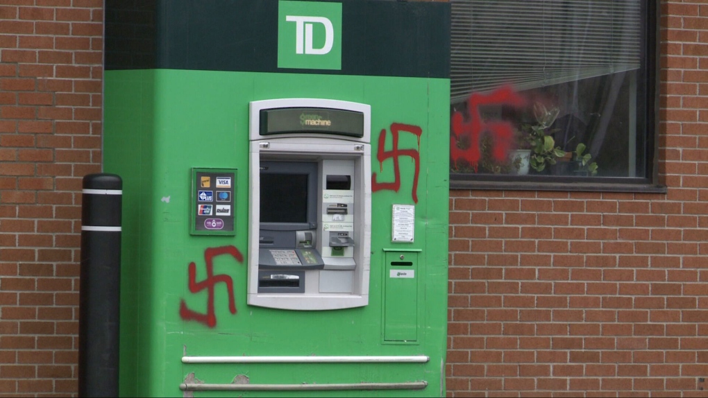 Ottawa hate crime: Police investigating swastikas painted on Montreal Road ATM [Video]