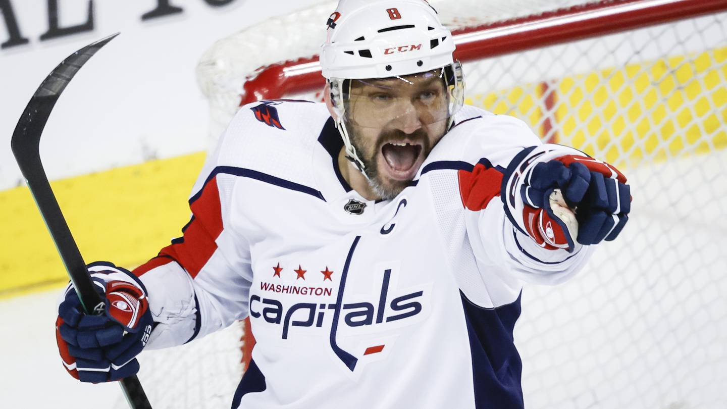 Ovechkin becomes 3rd in NHL history with at least 20 goals in 19 straight seasons; Caps beat Flames  WSOC TV [Video]