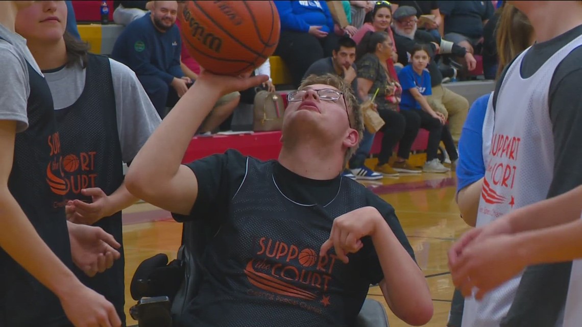 The annual “Support the Court” basketball game had Ontario High School’s gym packed [Video]