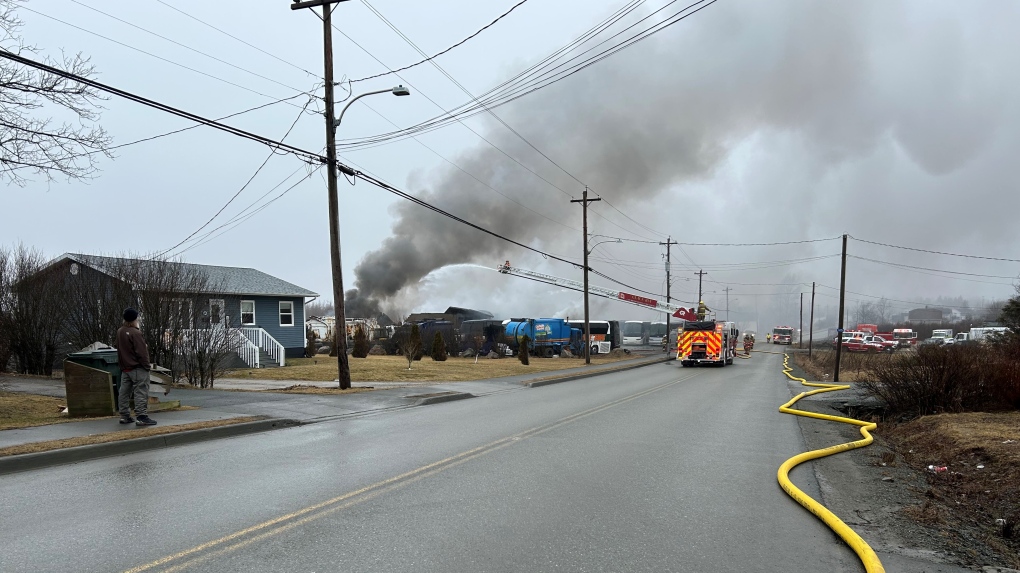 Cape Breton news: Fire damages Carabin bus garage [Video]