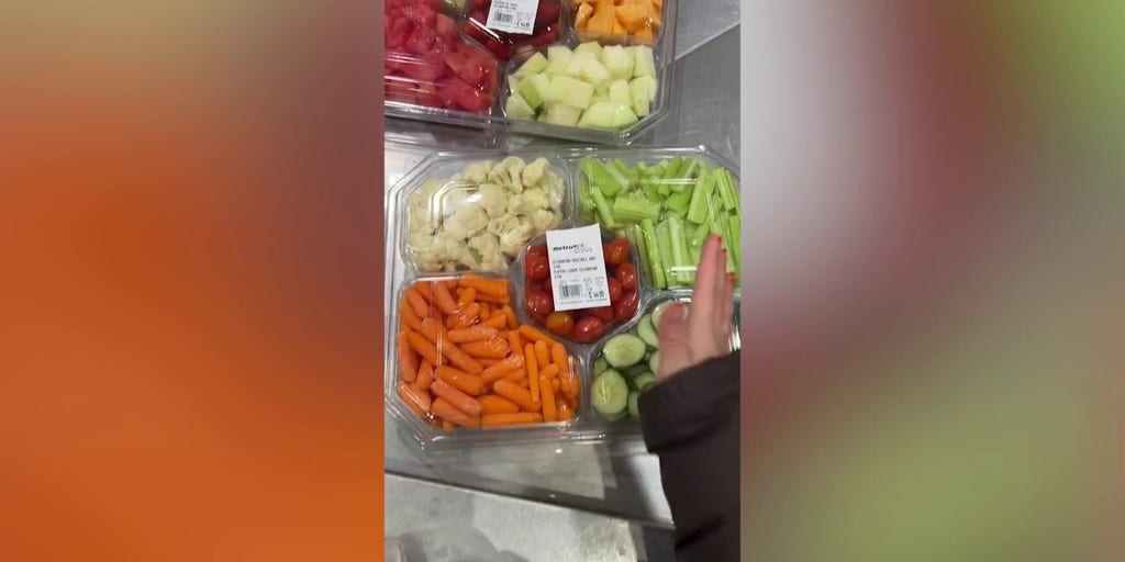 Woman shocked to find grocery store veggie and fruit platters with hefty price tags [Video]
