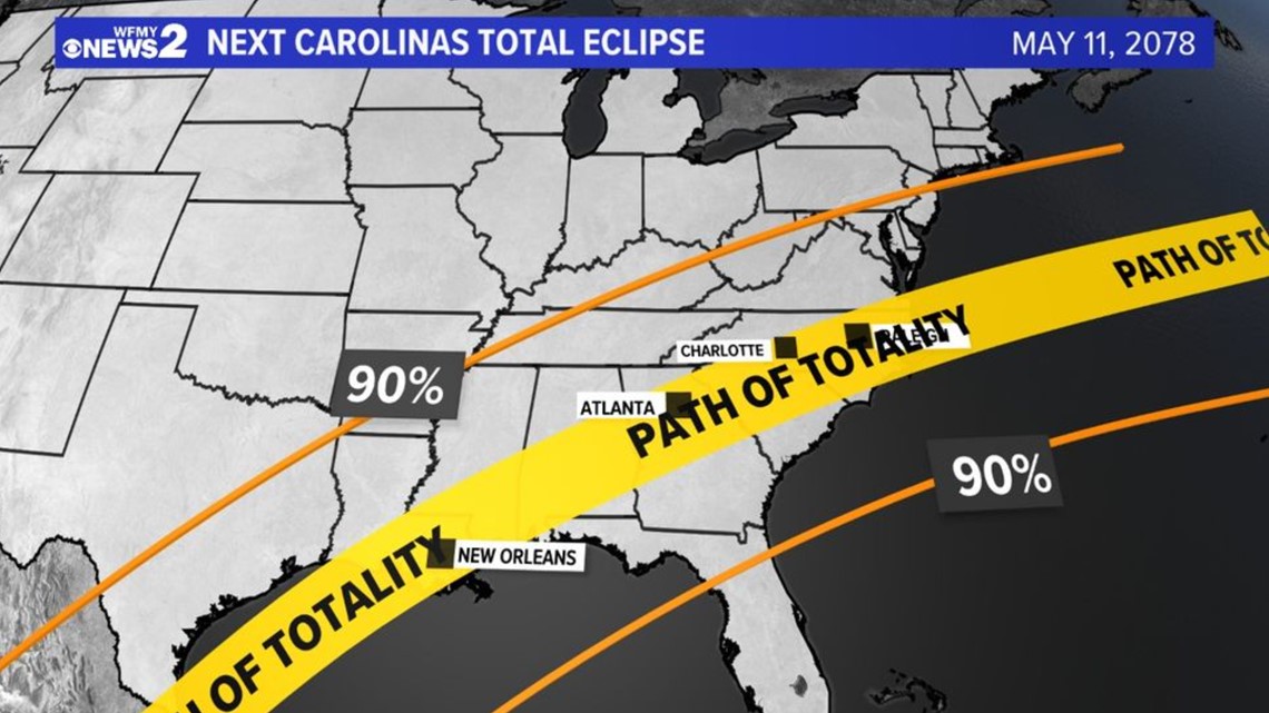 Next total solar eclipse in North Carolina | May 11, 2078 [Video]