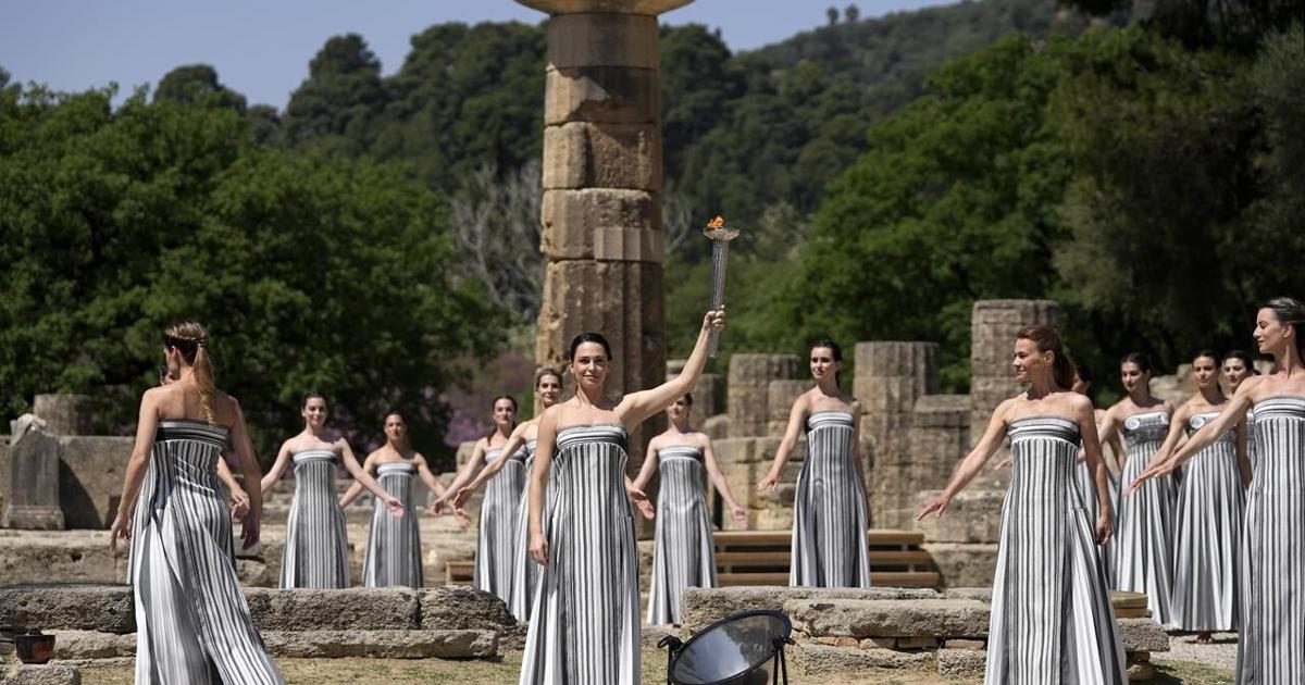 Despite weather glitch, the Paris Olympics flame is lit at the Greek cradle of ancient games [Video]