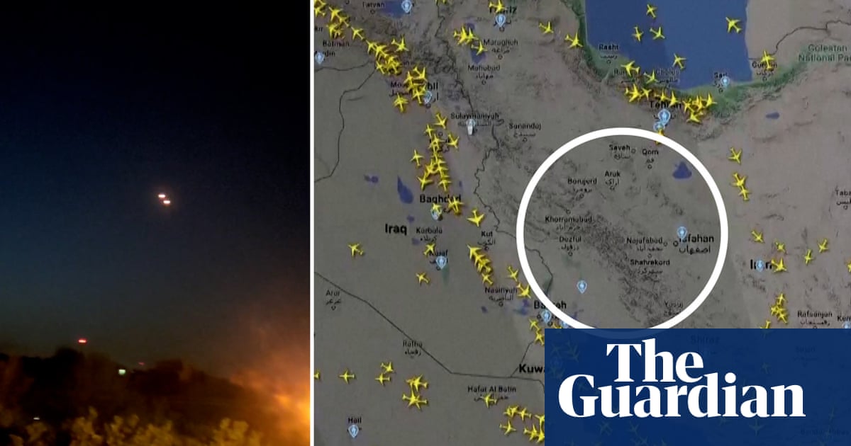 Explosions in Iranian skies as Israel retaliates for drone attack  video report | World news