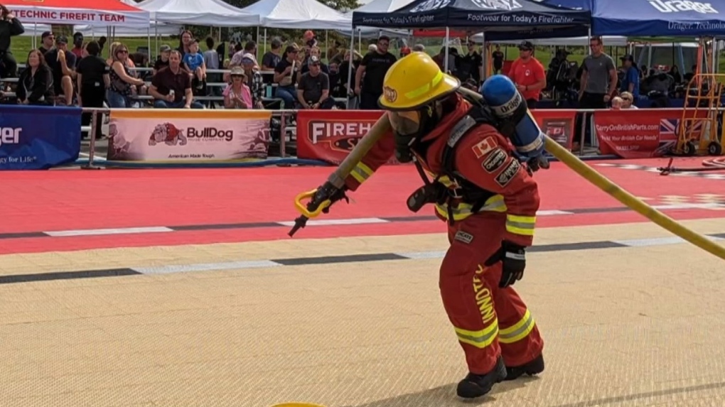 Cambridge woman celebrates world record time in firefighter challenge [Video]