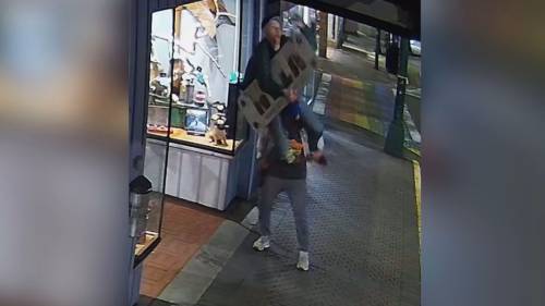 Video captures faceplant of Nanaimo thieves stealing 100-pound sign [Video]