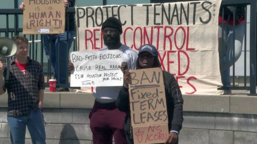 Protesters call for fixed-term lease ban during rally at N.S. politicians office [Video]