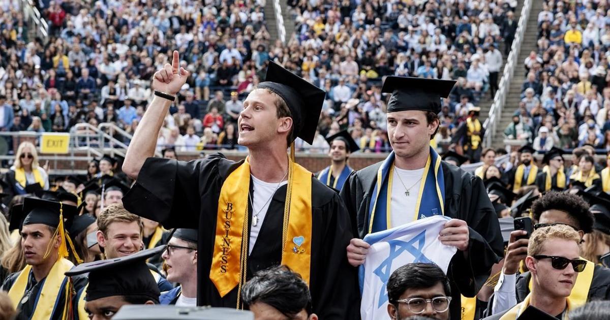 Small anti-war protest ruffles University of Michigan graduation ceremony [Video]