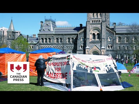 Students set up pro-Palestinian encampment protest at University of Toronto [Video]