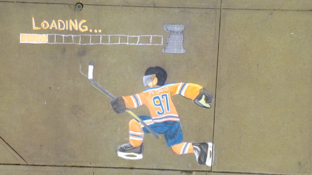 Oilers: Chalk art spreading Stanley Cup Playoffs cheer [Video]
