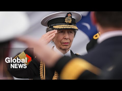 Princess Anne christens Canadian navy vessel as part of BC tour [Video]
