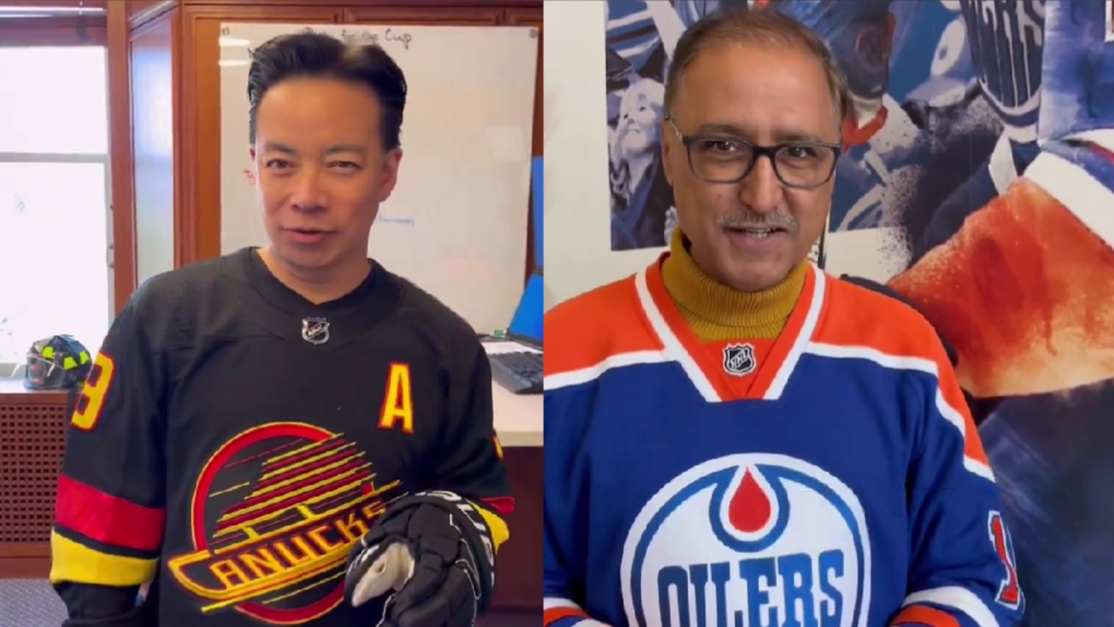 Canucks vs. Oilers: Mayors place bet on Round 2 [Video]