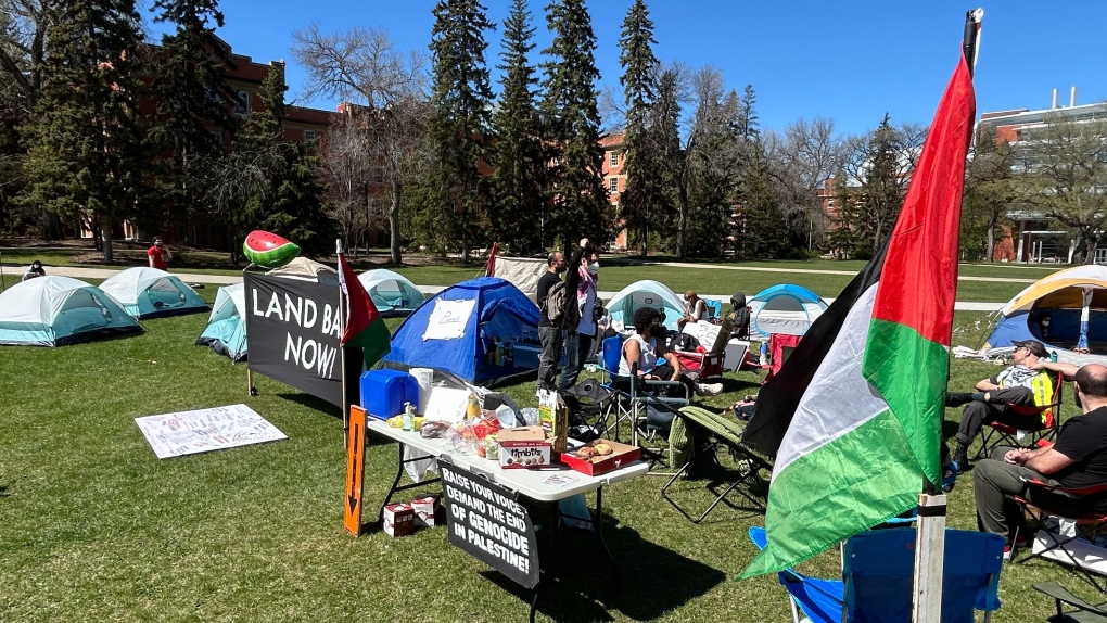 Camp forms at U of A protesting war in Gaza [Video]