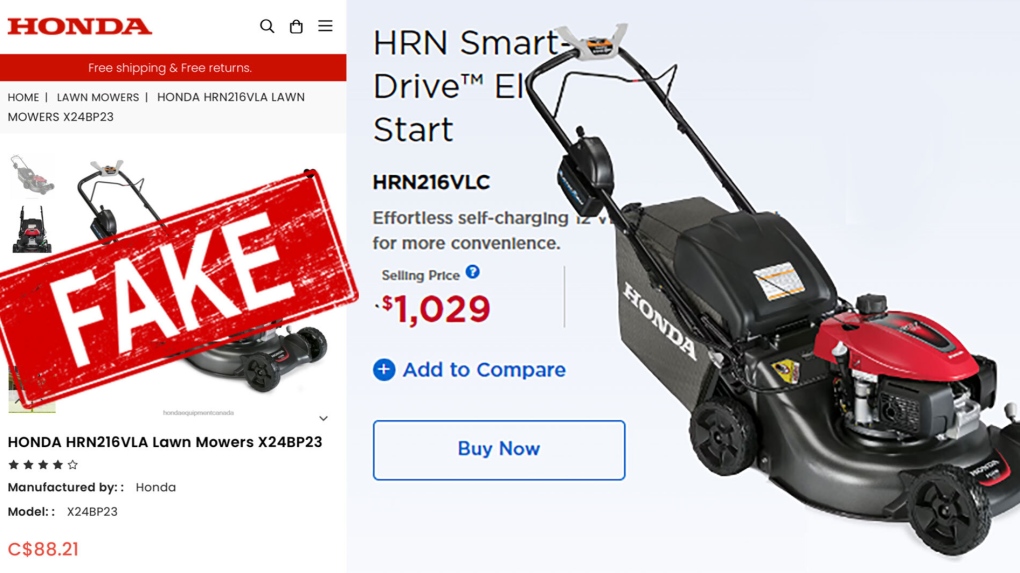 Honda lawn mowers on sale on fake website [Video]