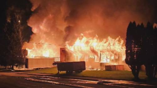 Fire destroys four structures in small city [Video]