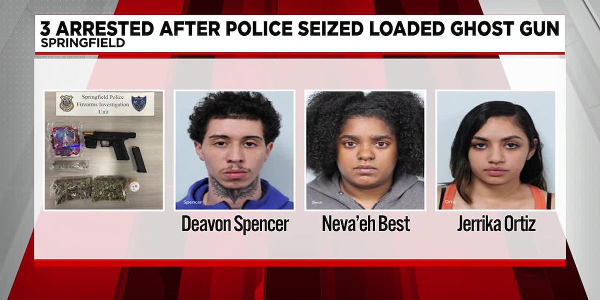3 arrested, ghost gun seized during Springfield traffic stop [Video]