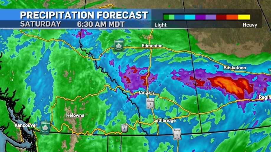 Calgary weather: Rainfall warnings west of Calgary, and severe thunderstorms likely [Video]