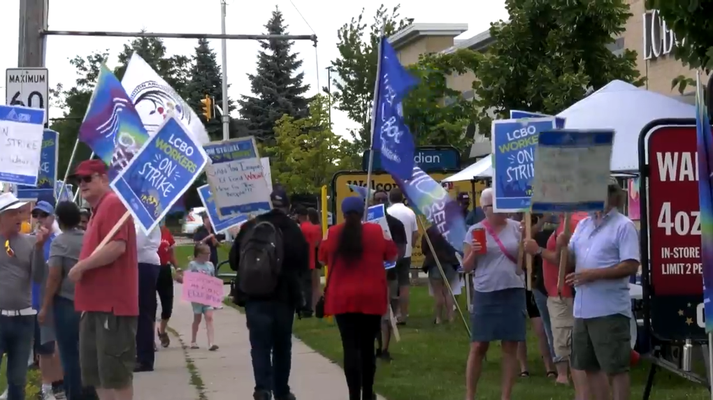 Wonderland and Oxford solidarity picket line outside London LCBO [Video]