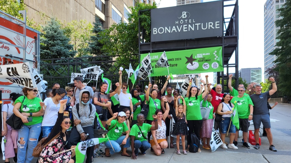 Montreal hotel workers launch 24-hour strike [Video]