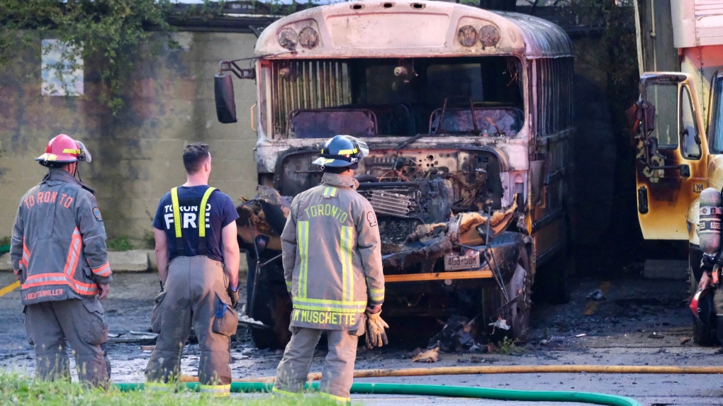 No injuries after school bus catches fire in North York [Video]