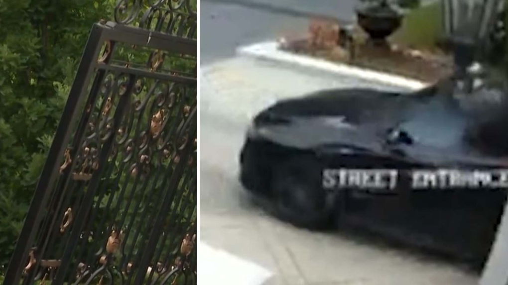 Video shows suspects ramming gate at Bridle Path home, stealing Bentley [Video]