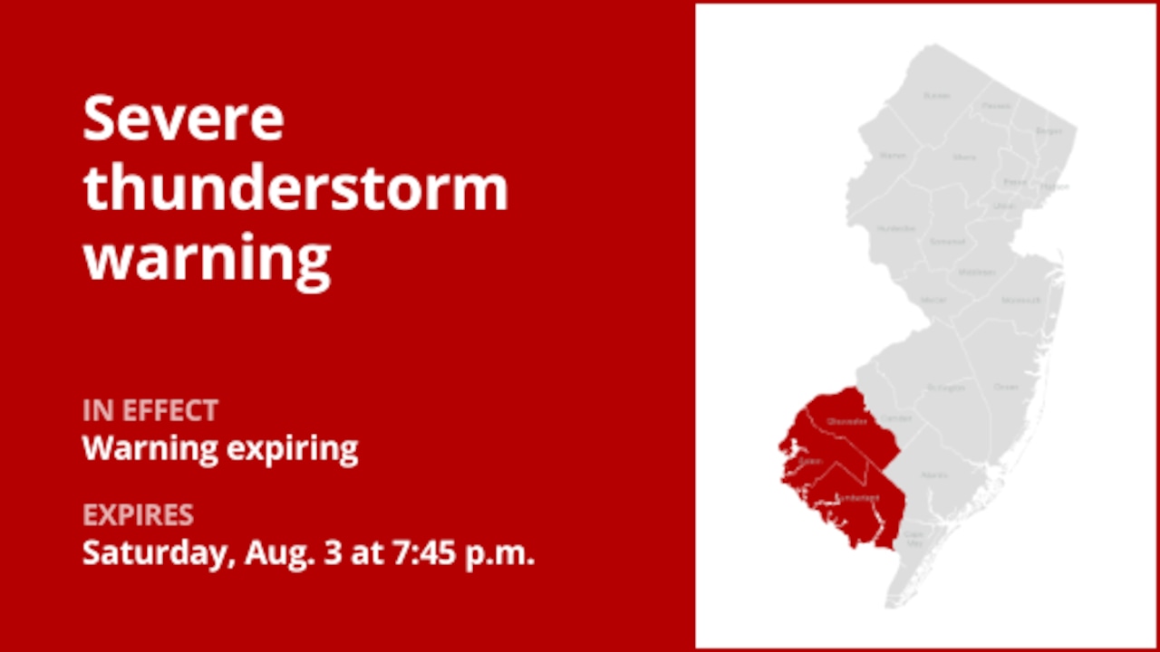 Update: The current severe thunderstorm warning will expire at 7:45 p.m. [Video]