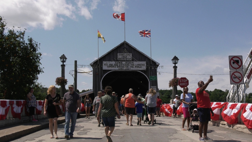 N.B. Day celebrations held on covered bridge [Video]