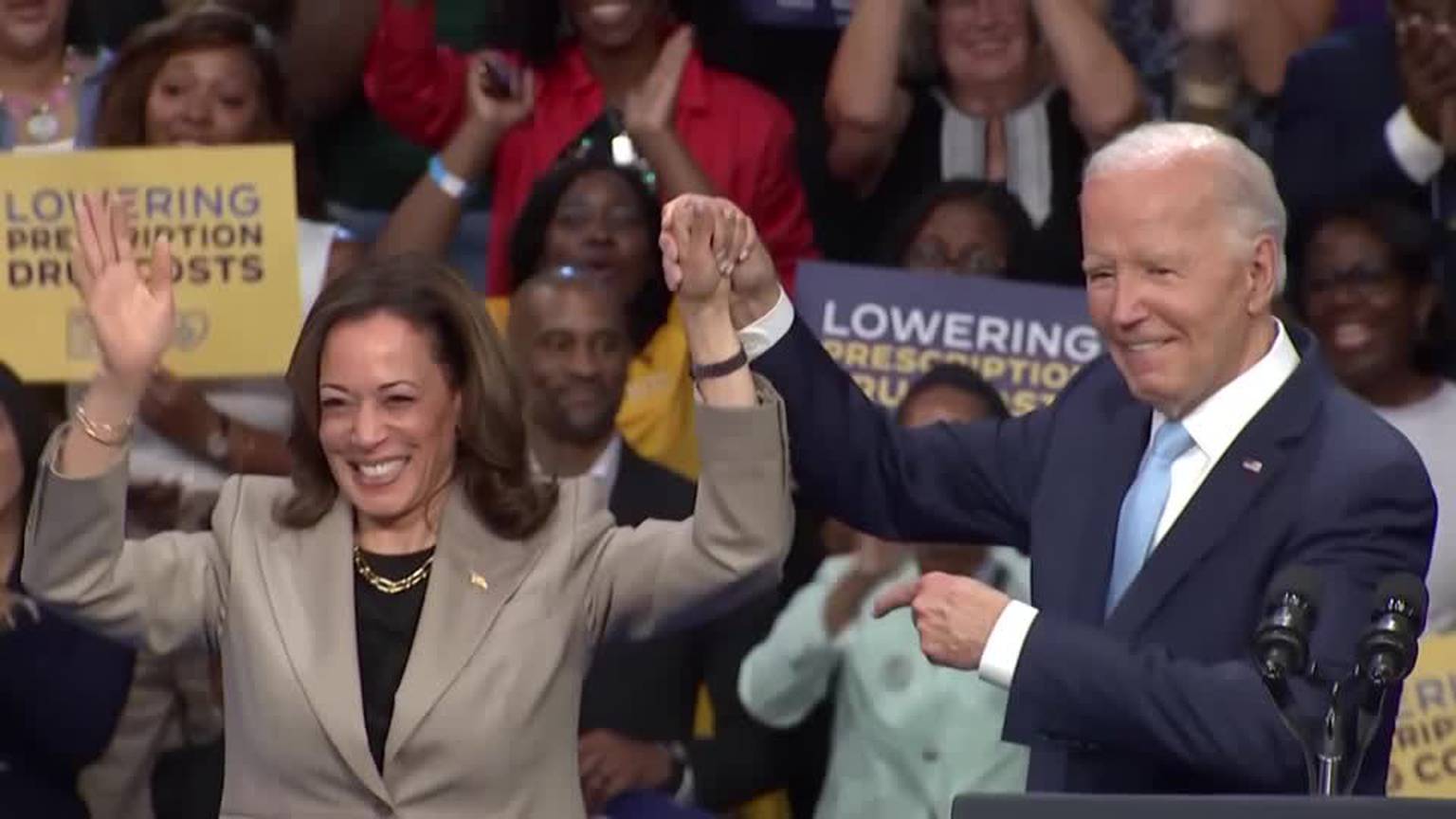 Video: Biden, Harris hail price cuts to top-selling Medicare drugs [Video]