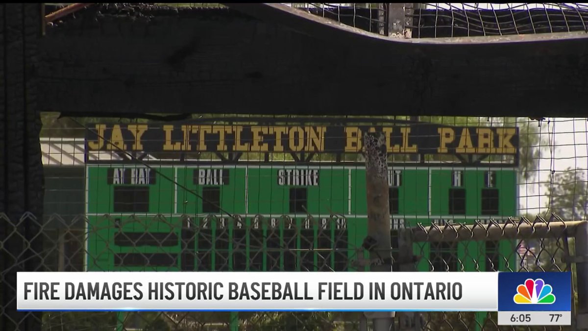 Fire damages historic baseball field in Ontario  NBC Los Angeles [Video]