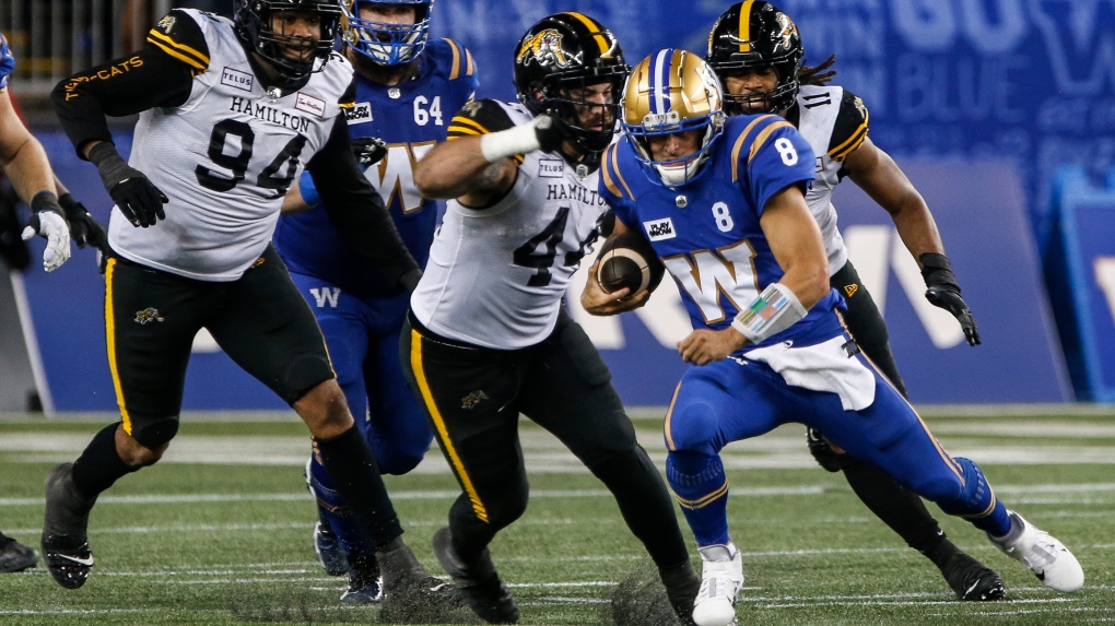 CFL: Winnipeg Bombers scratch past Hamilton Tiger Cats 26-23 with late TD drive [Video]