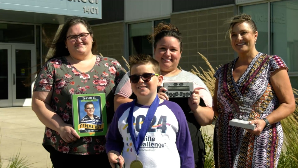 Sask. Grade 5 student excels at international braille competition [Video]