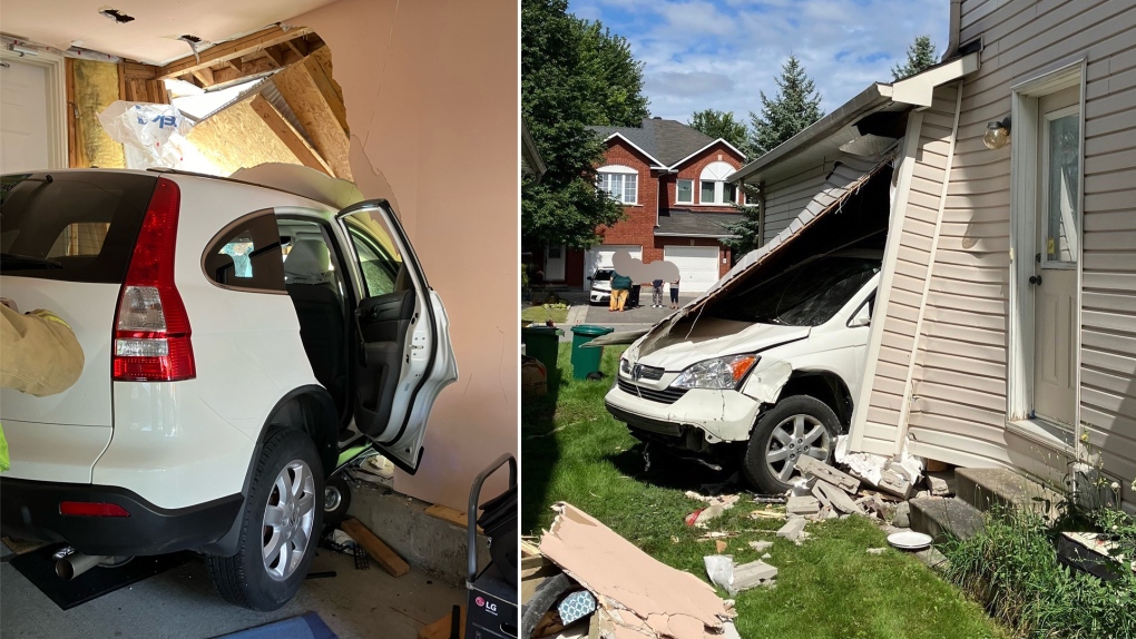 Barrhaven home damaged after car drives through garage [Video]