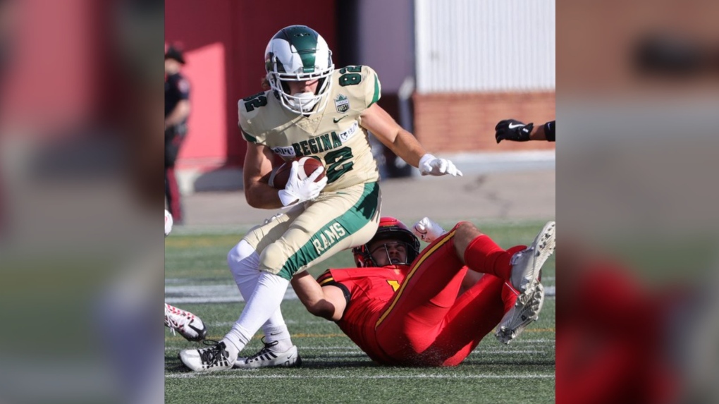 Regina Rams overcome slow start, beat Dinos [Video]