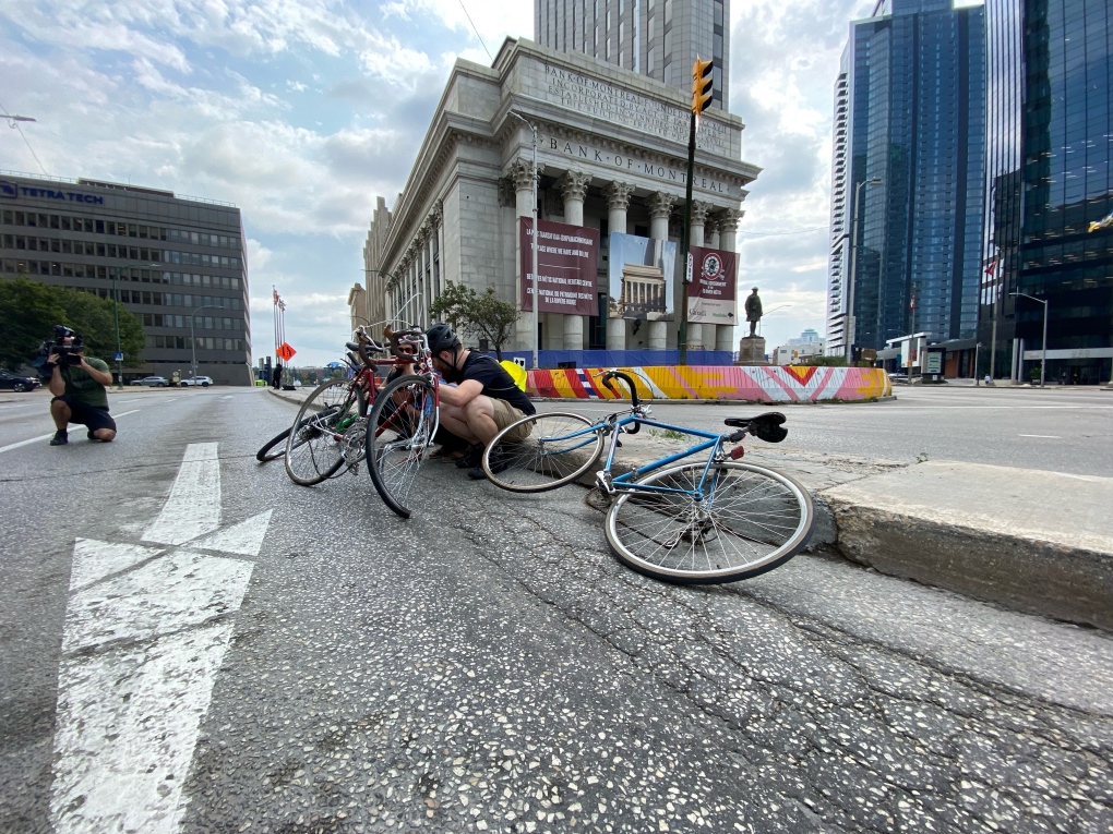 Winnipeg news: Cyclist struck during protest [Video]