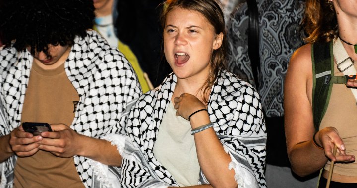 Greta Thunberg detained by police at pro-Palestinian protest in Denmark - National [Video]