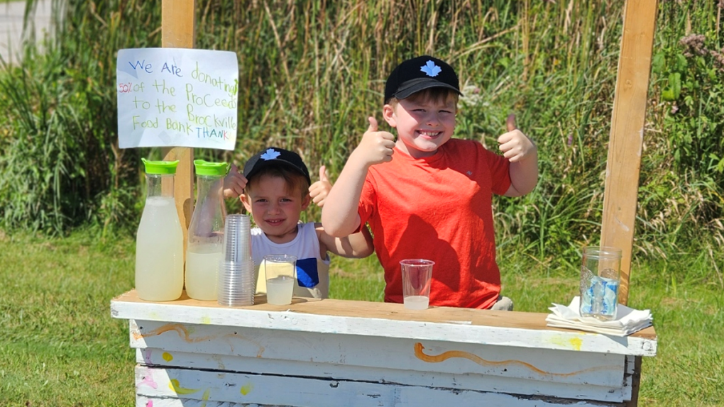 Boys who ran lemonade stand donate earnings to Brockville food bank [Video]