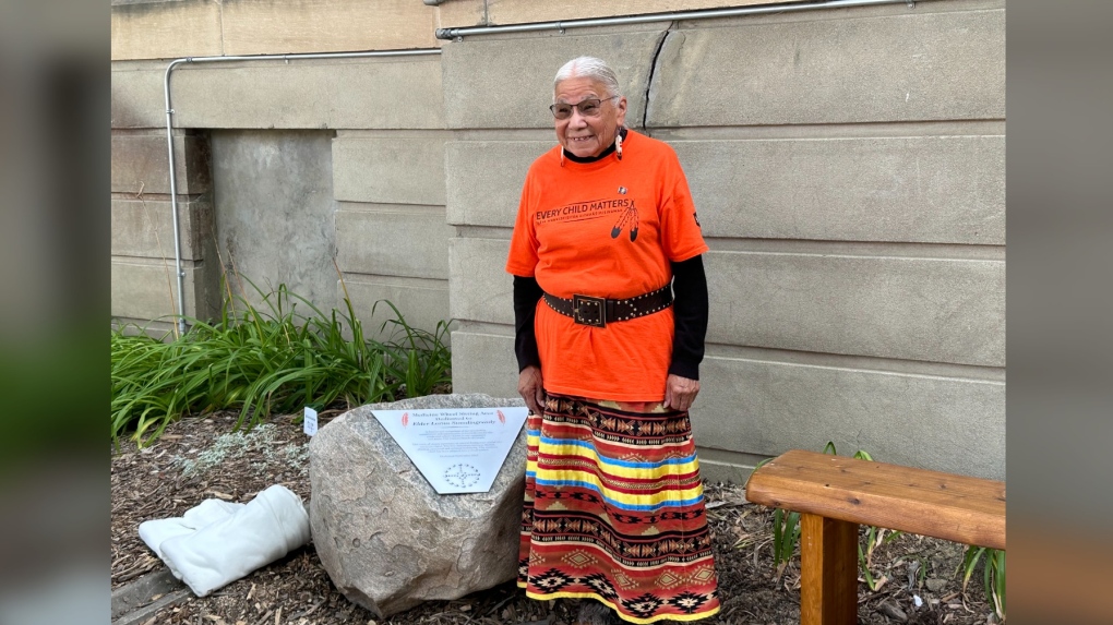 Medicine wheel in healing garden dedicated to local elder [Video]