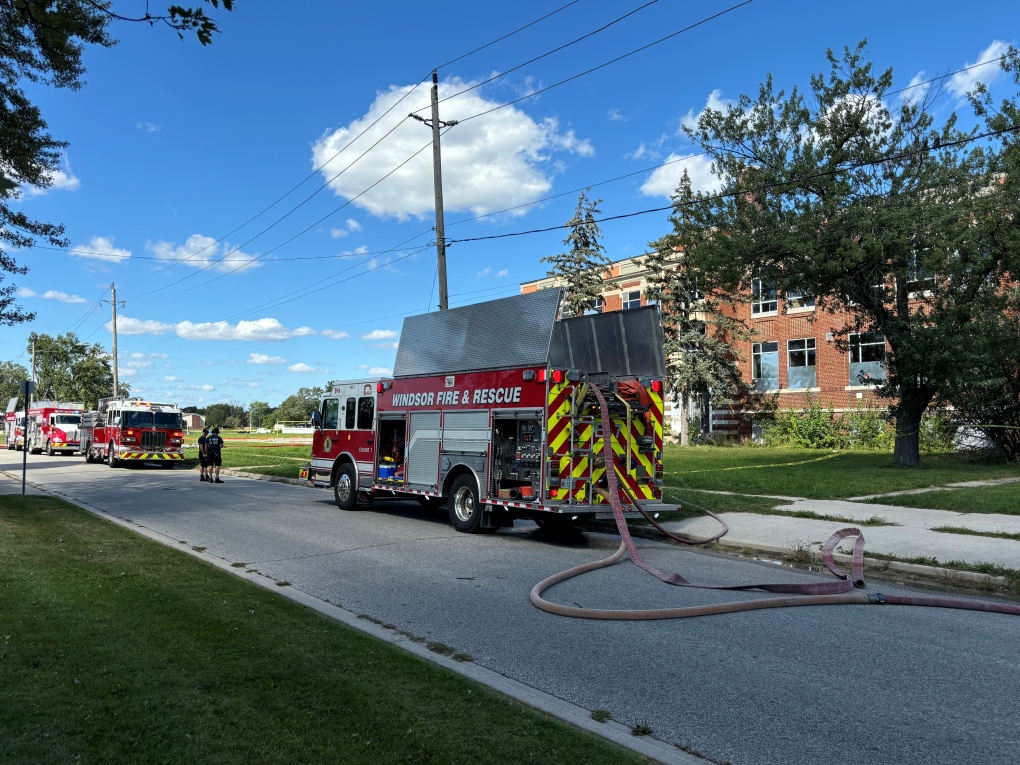 Fire crews investigating blaze at former Windsor school [Video]