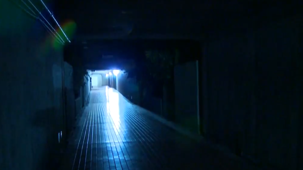 Montreal area public transit tunnel very dark [Video]