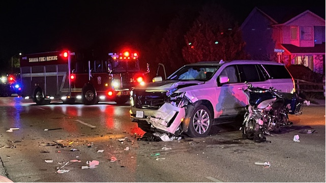 Sarnia police investigate collision between SUV and motorcycle [Video]