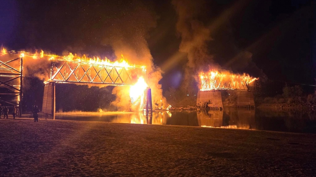 Red Bridge fire being investigated as arson: Kamloops RCMP [Video]