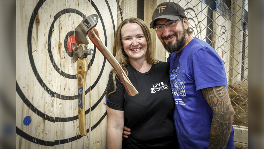 Axe throwing business hits one Calgary couple’s sweet spot [Video]