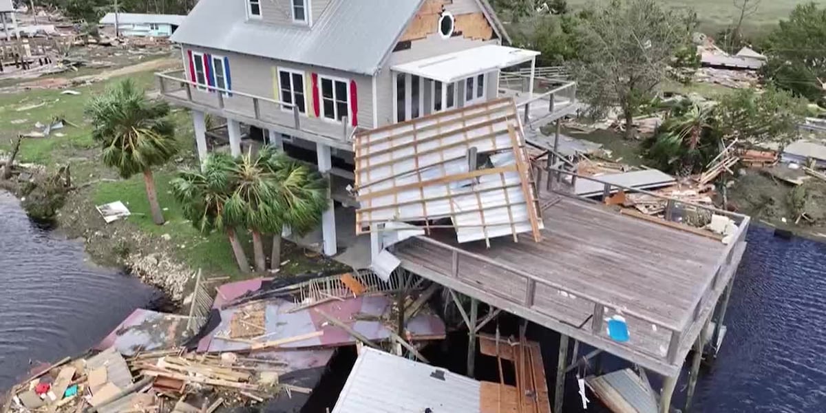 Homes destroyed by Helene in Keaton Beach, Florida [Video]