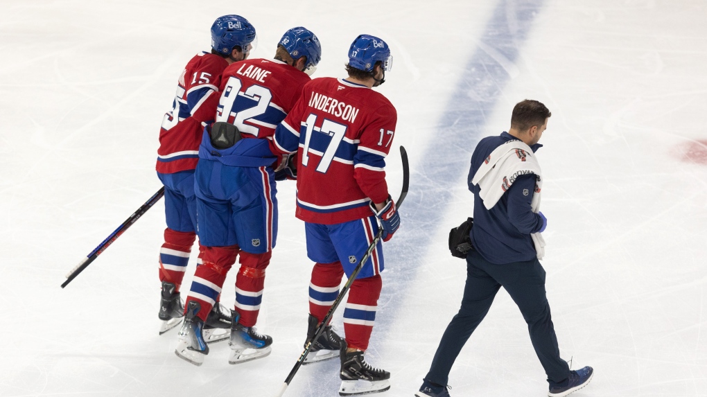 Habs return to practice without Laine, Reinbacher and Anderson [Video]