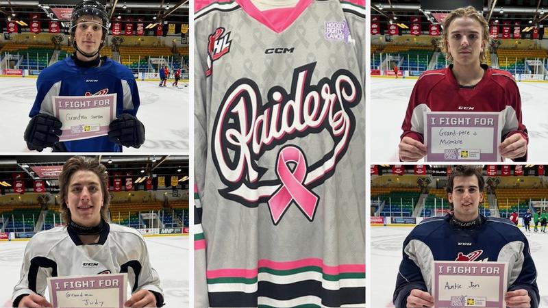 Raiders Hockey Fights Cancer jersey night holds special meaning for many players [Video]