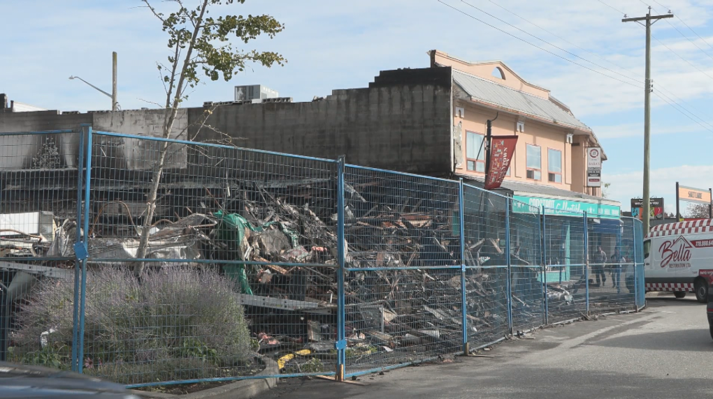 Downtown Langley restaurant demolished after massive fire [Video]