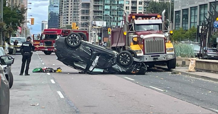 Shooting at vehicle from another near Toronto intersection leads to rollover: police – Toronto [Video]